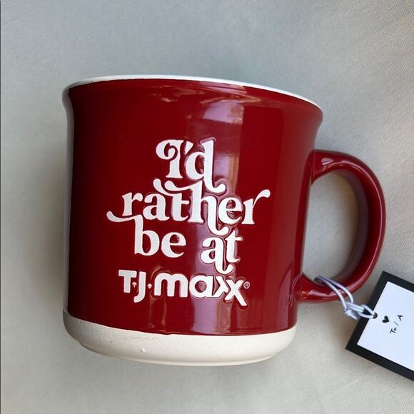 I’d Rather be at TJ Maxx Red and White Mug Bold Design - Picture 9 of 10